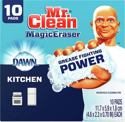 Mr clean magic eraser and dawn stain remover